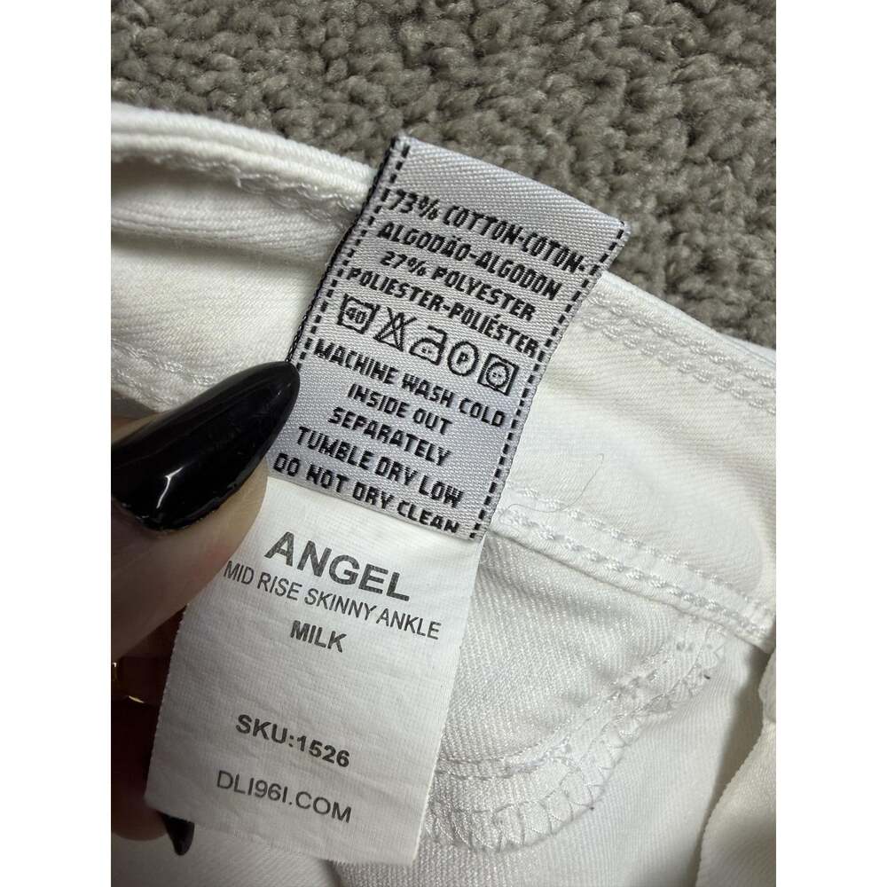 DL1961 Jeans Womens 27 White Angel Mid Rise Skinny Ankle 27 Waist 28 Inseam - Picture 7 of 11